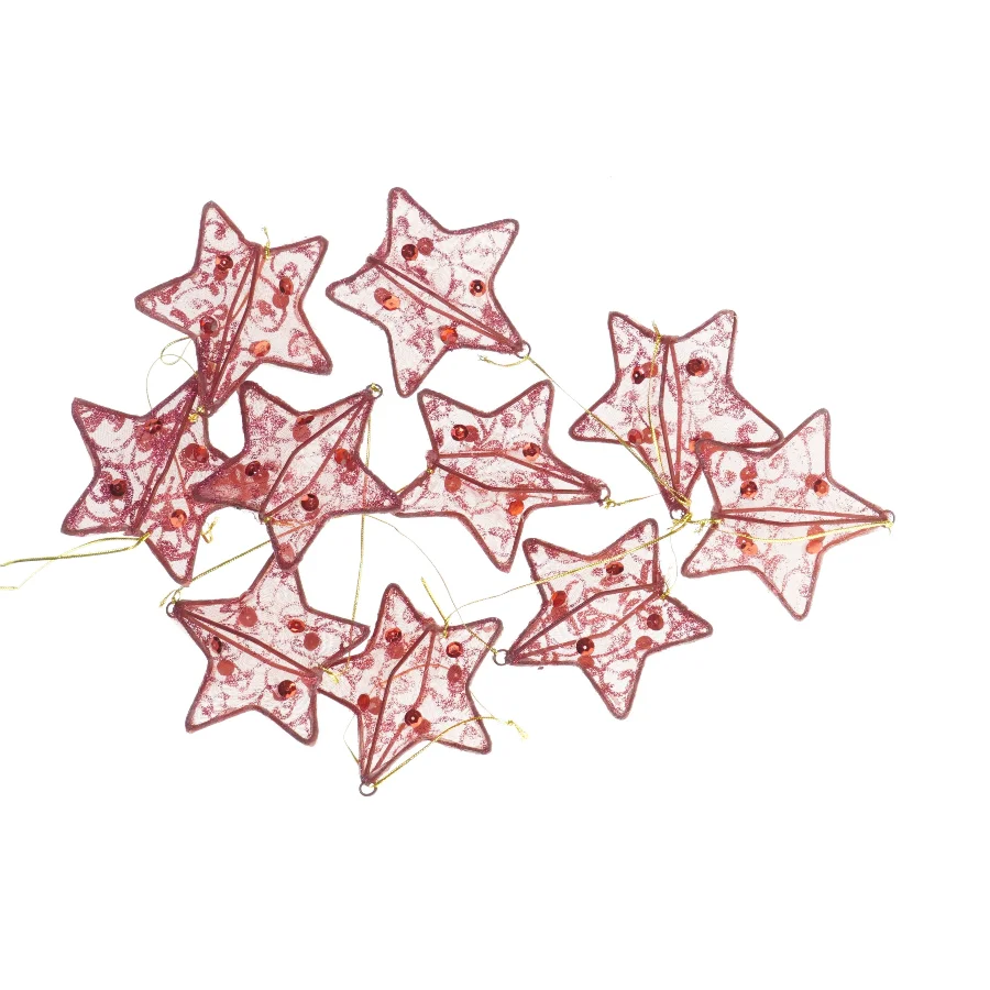 Dekorative stjerner til ophæng (str. 8 cm)