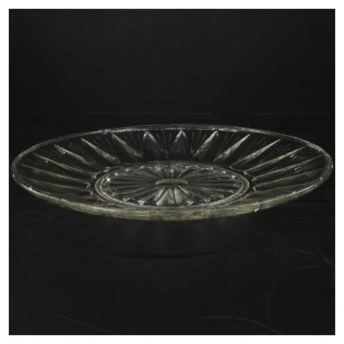 Antikt Glasfad (str. Ø 29 cm)