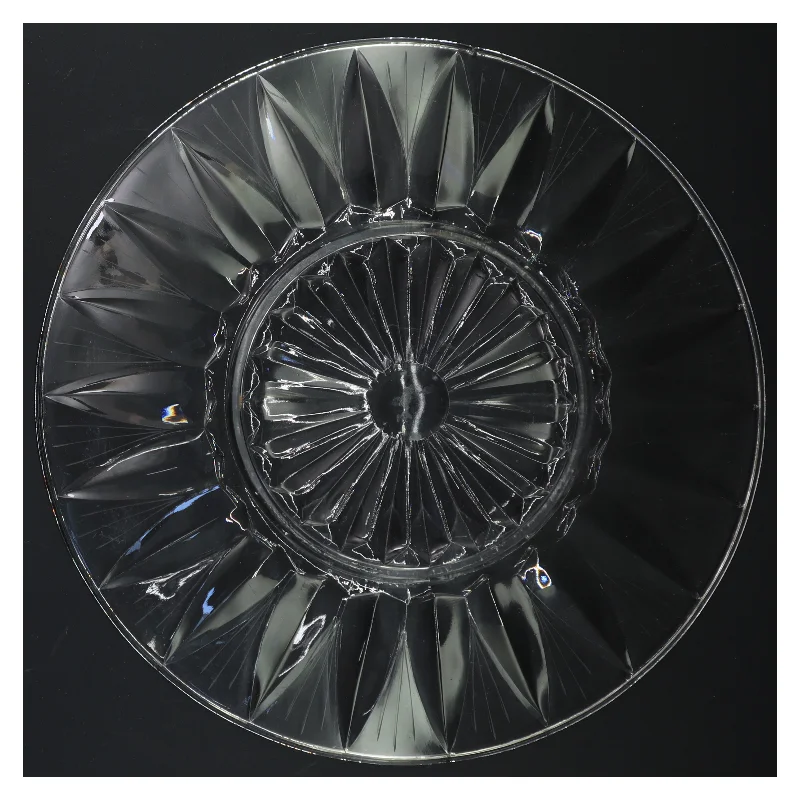 Antikt Glasfad (str. Ø 29 cm)