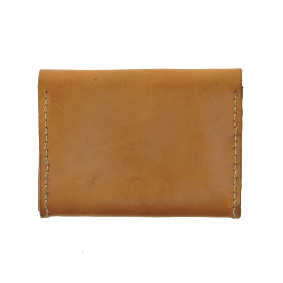 Lille brun læderpung (str. 14,5x10,5 cm)