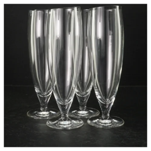 Sæt med 4 ølglas fra Eva Solo (str. Ø. 7 cm. længde. 23 cm. 4 styk)