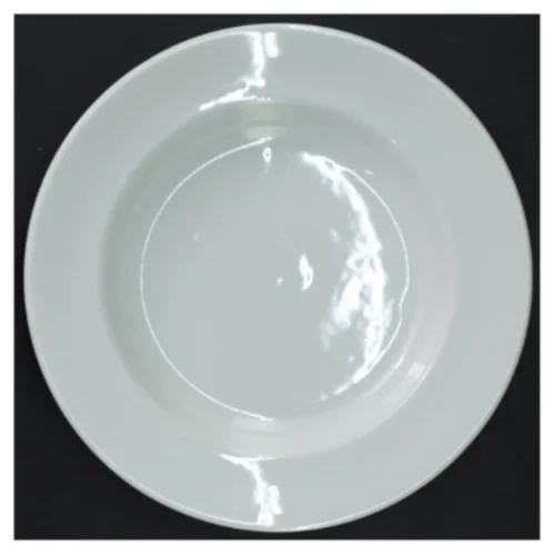 Hvide dybe middagstallerkener, 5 stk, dybe (str. 22 x 3 cm)