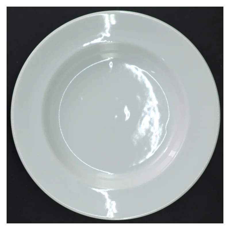 Hvide dybe middagstallerkener, 5 stk, dybe (str. 22 x 3 cm)