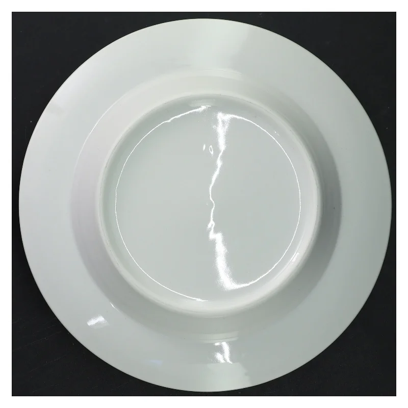 Hvide dybe middagstallerkener, 5 stk, dybe (str. 22 x 3 cm)