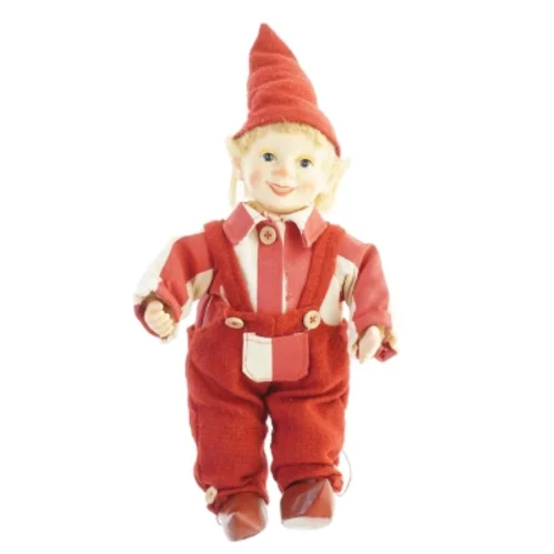 Rød nissedukke (str. H. 33 cm)