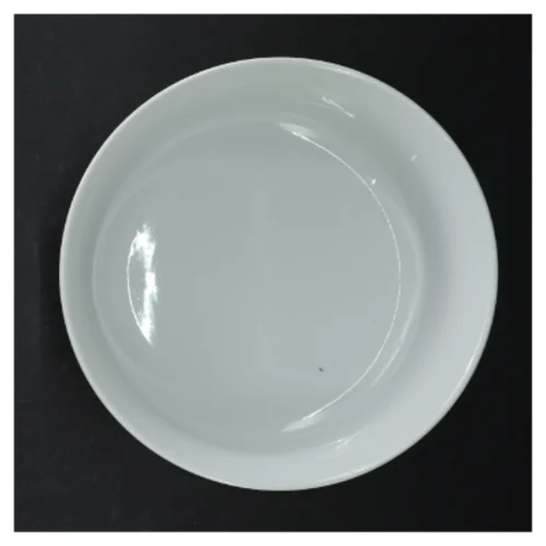 Hvid dyb skål  (str. Ø. 21 cm. længde, 9 cm)