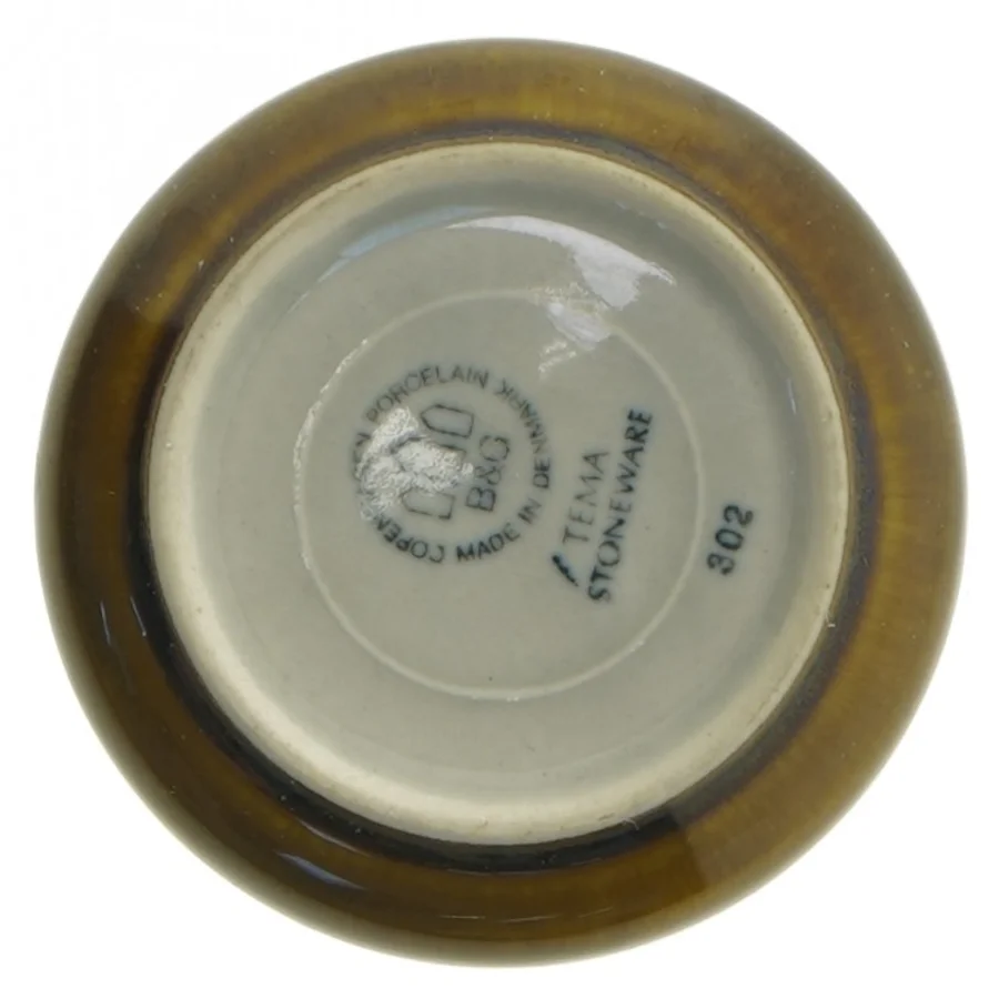 Stentøj nr 302 sukkerskål/ marmeladekrukke med låg fra Bing &Grøndal (str. Ø 9 cm)