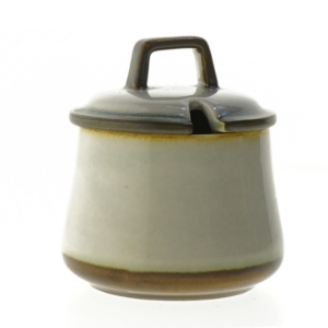 Stentøj nr 302 sukkerskål/ marmeladekrukke med låg fra Bing &Grøndal (str. Ø 9 cm)