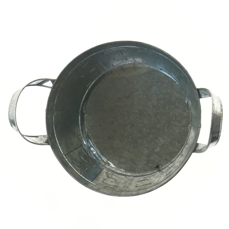 Galvaniseret ølspand med håndtag (str. Ø 25 cm)