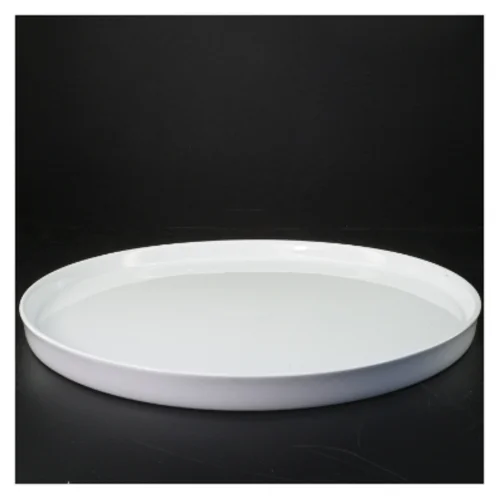 Stor rund hvid kage/tapastallerken fra IKEA (str. Ø 37 cm)