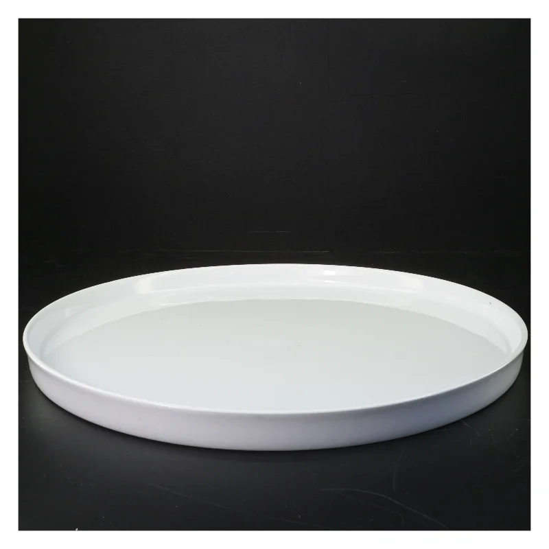 Stor rund hvid kage/tapastallerken fra IKEA (str. Ø 37 cm)