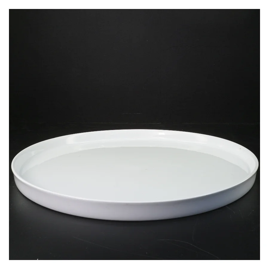 Stor rund hvid kage/tapastallerken fra IKEA (str. Ø 37 cm)