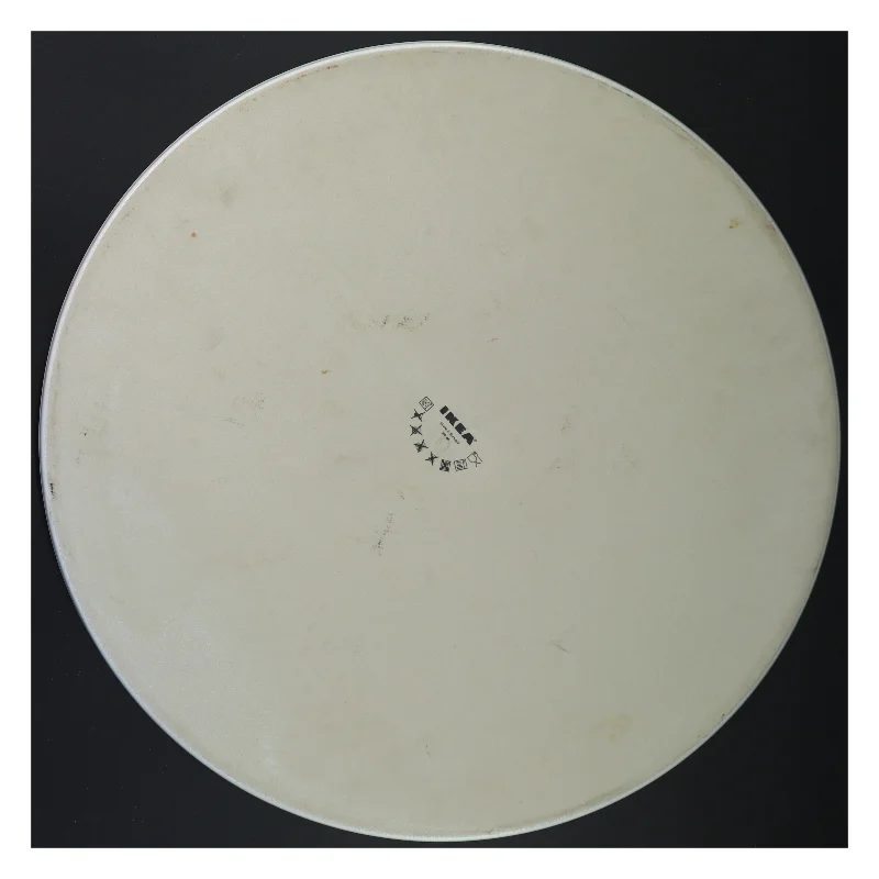 Stor rund hvid kage/tapastallerken fra IKEA (str. Ø 37 cm)