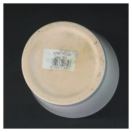 Hvid keramisk vase/potte (str. 15 cm)