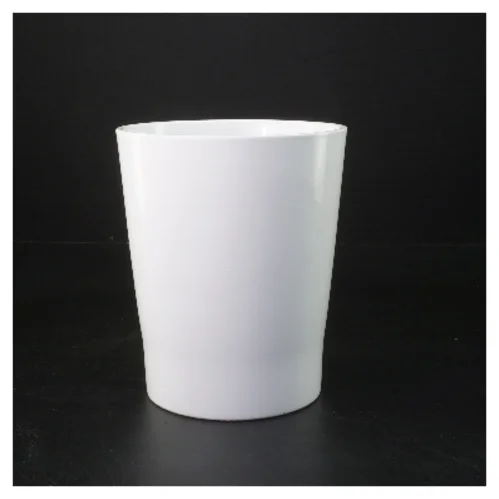 Hvid keramisk vase/potte (str. 15 cm)