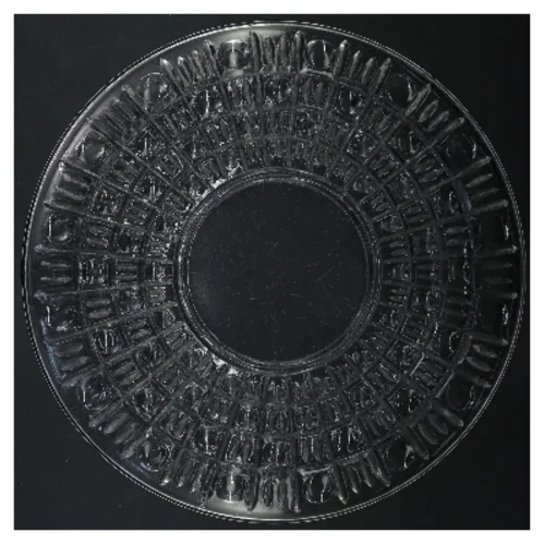 Glasfad med mønster (str. Ø 29 cm)