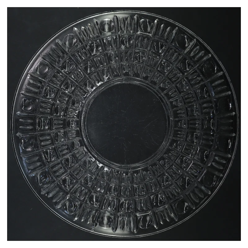 Glasfad med mønster (str. Ø 29 cm)