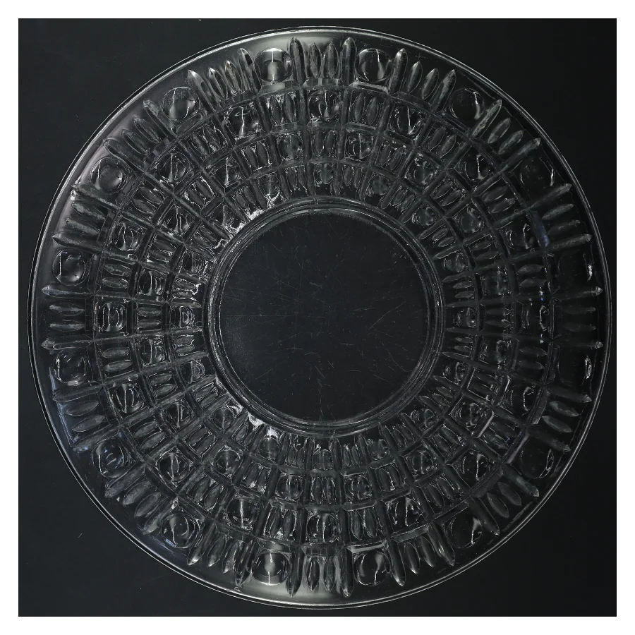 Glasfad med mønster (str. Ø 29 cm)