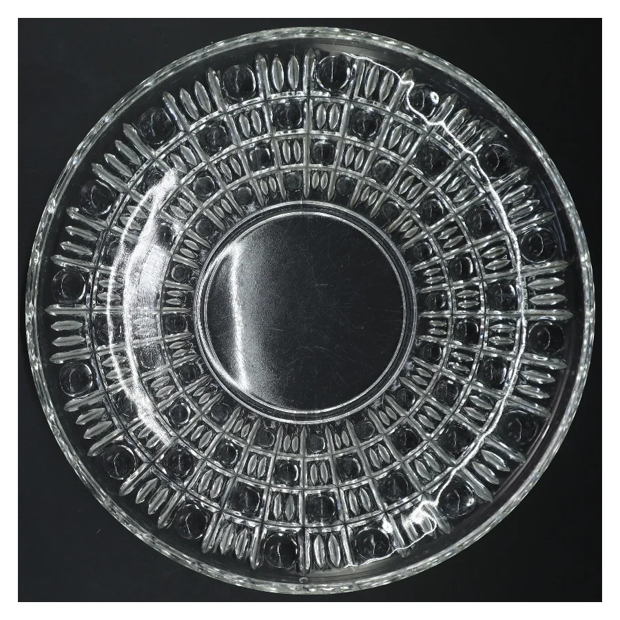 Glasfad med mønster (str. Ø 29 cm)