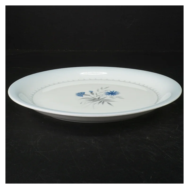 Blå kornblomst Porcelænstallerken med blomstermotiv, Demeter fra B&G (str. Ø. 25 cm)