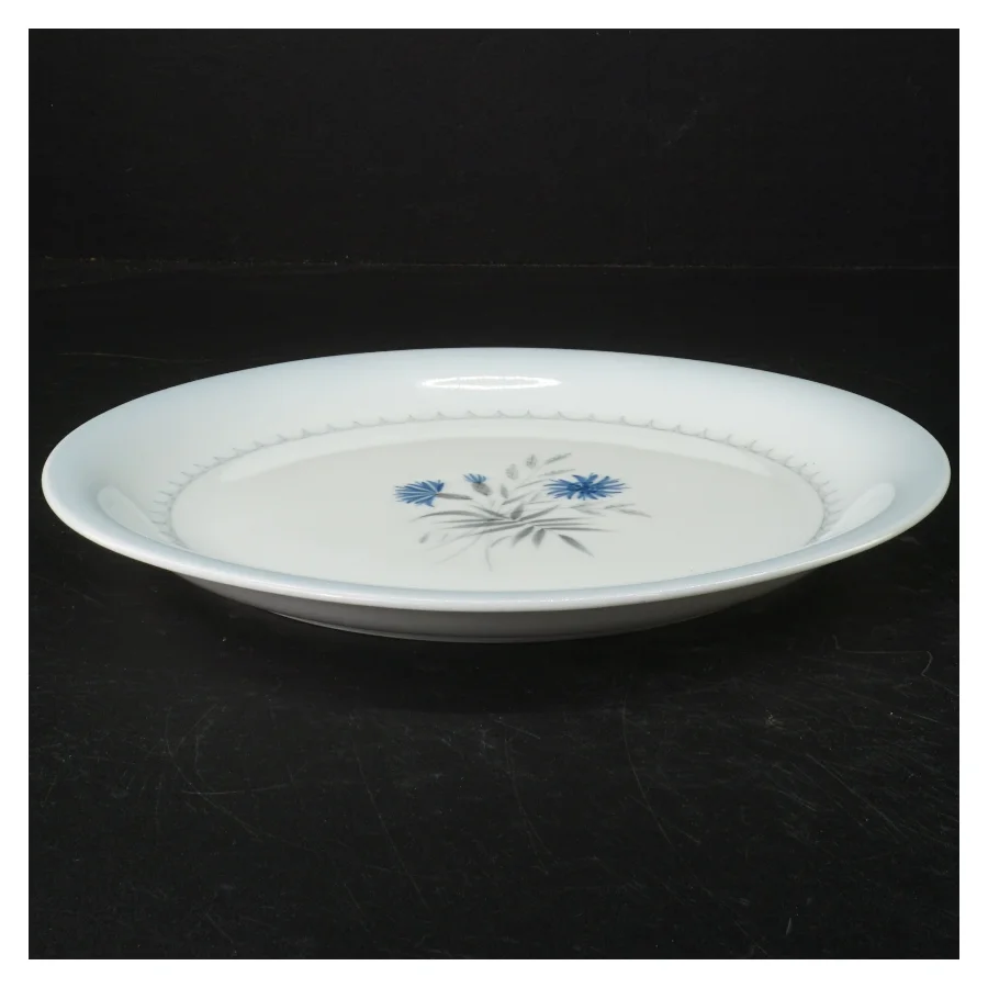 Blå kornblomst Porcelænstallerken med blomstermotiv, Demeter fra B&G (str. Ø. 25 cm)
