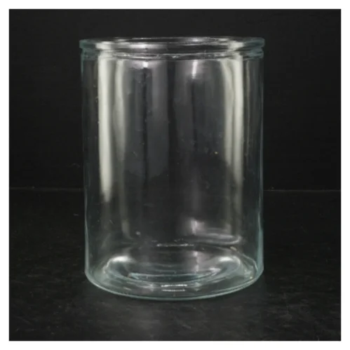 Cylindrisk glasbeholder (str. Ø. 14 cm. længde, 18 cm)