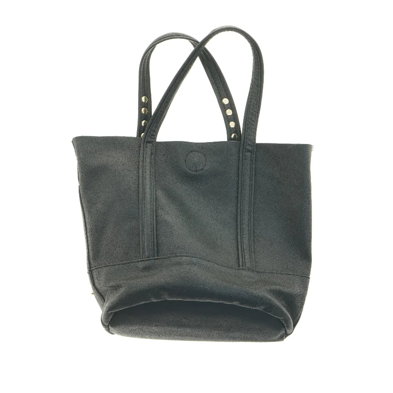 Sort taske med nitter (str. 32 x 24 x 11 cm)