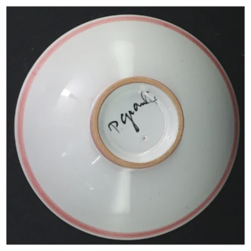 Dekorativ skål med blomstermotiv (str. Ø 13 cm)