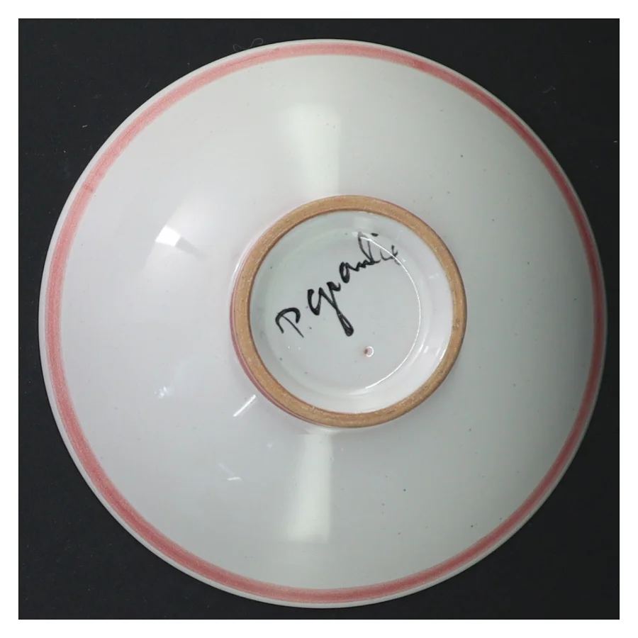 Dekorativ skål med blomstermotiv (str. Ø 13 cm)