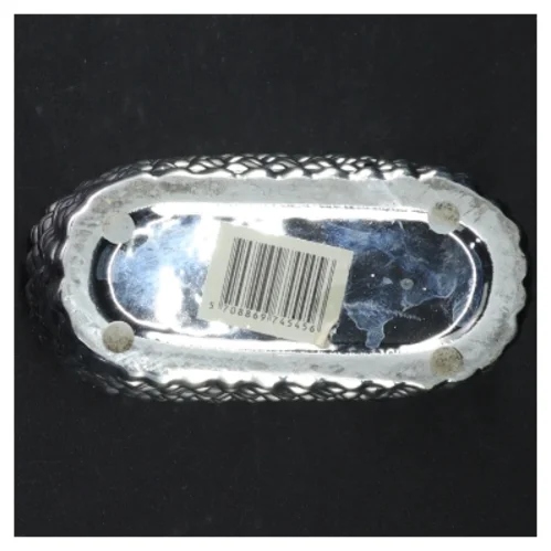 Lille sølvfarvet krukke (str. 14 x 7 cm)