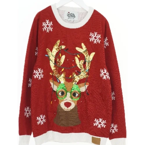 Julesweater med rensdyrmotiv fra Silly Santa (str. 152)
