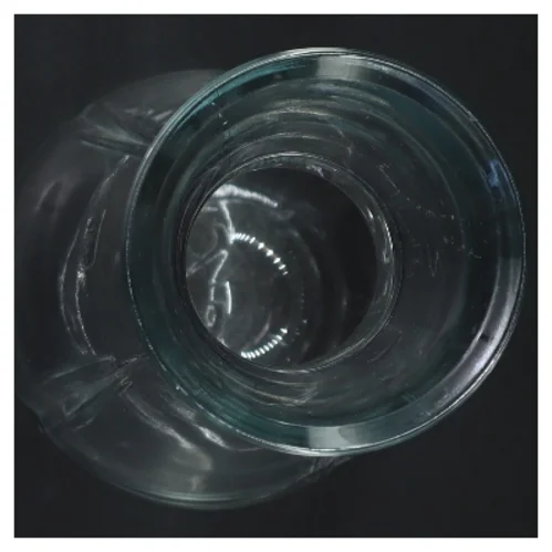 Glaskaraffel med metalbånd fra Rosendahl (str. 25 cm)