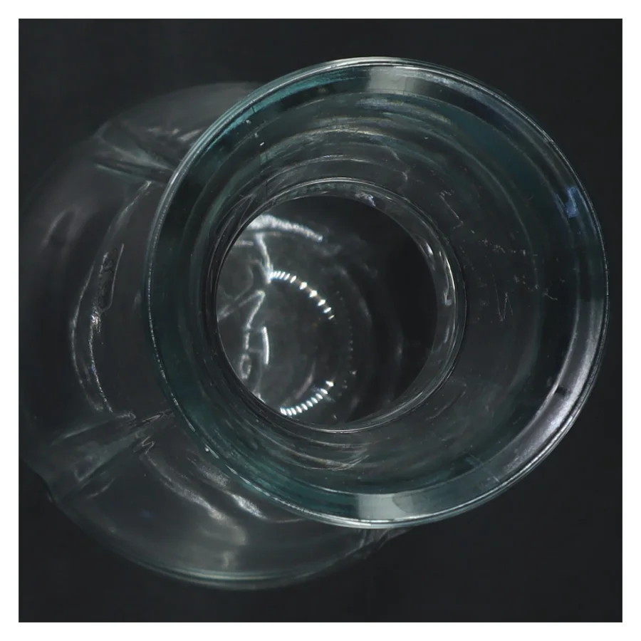 Glaskaraffel med metalbånd fra Rosendahl (str. 25 cm)