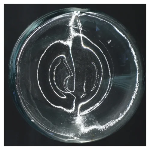 Glaskaraffel med metalbånd fra Rosendahl (str. 25 cm)