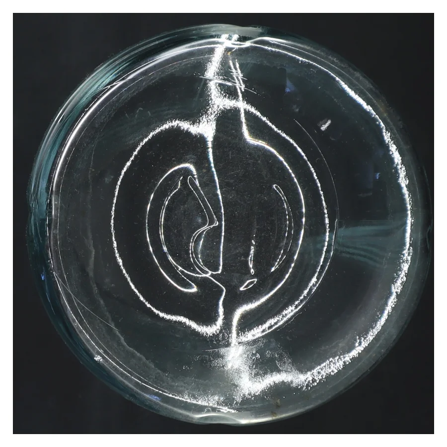 Glaskaraffel med metalbånd fra Rosendahl (str. 25 cm)