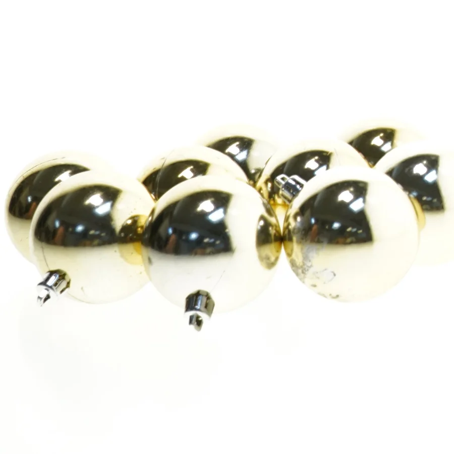 Guld julekugler (str. 9 styk)