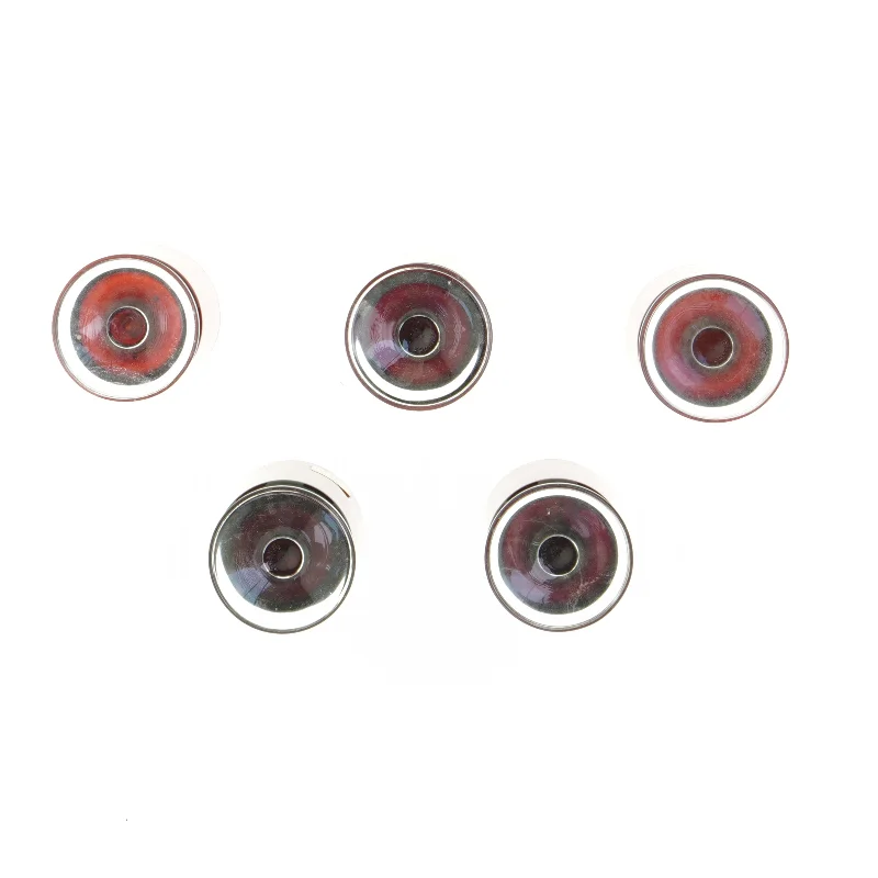 5 Røde glas med stilk RUBY RED (str. 5 stk Ø 5,5 cm længde 9 cm)