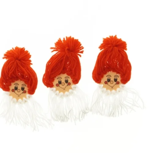 Garn julemænd (str. 15 cm)