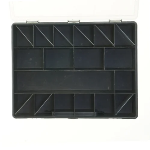 Plastik opbevaringskasse med ruminddeling fra ZAG (str. 35x27 cm)