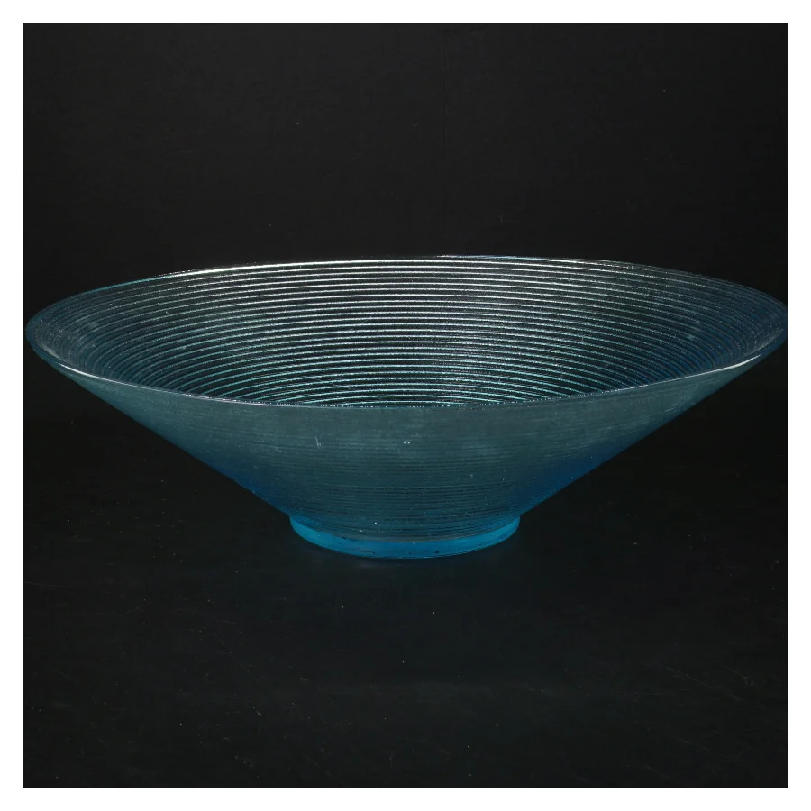 Blå glasskål (str. Ø 29 cm)