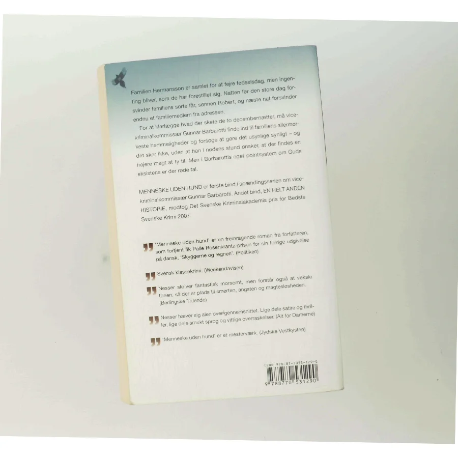 Menneske Uden Hund (in Danish) af Håkan Nesser (Bog)