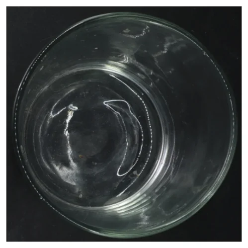 Glasvase (str. Ø. 13,5 cm. længde, 13 cm)