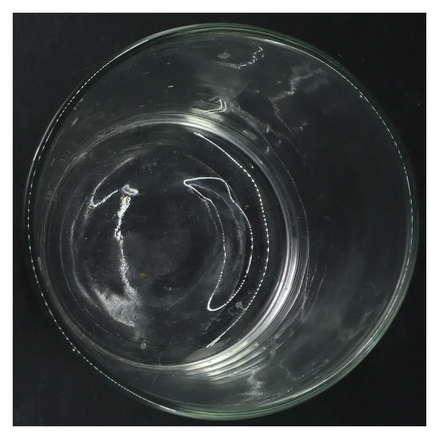 Glasvase (str. Ø. 13,5 cm. længde, 13 cm)