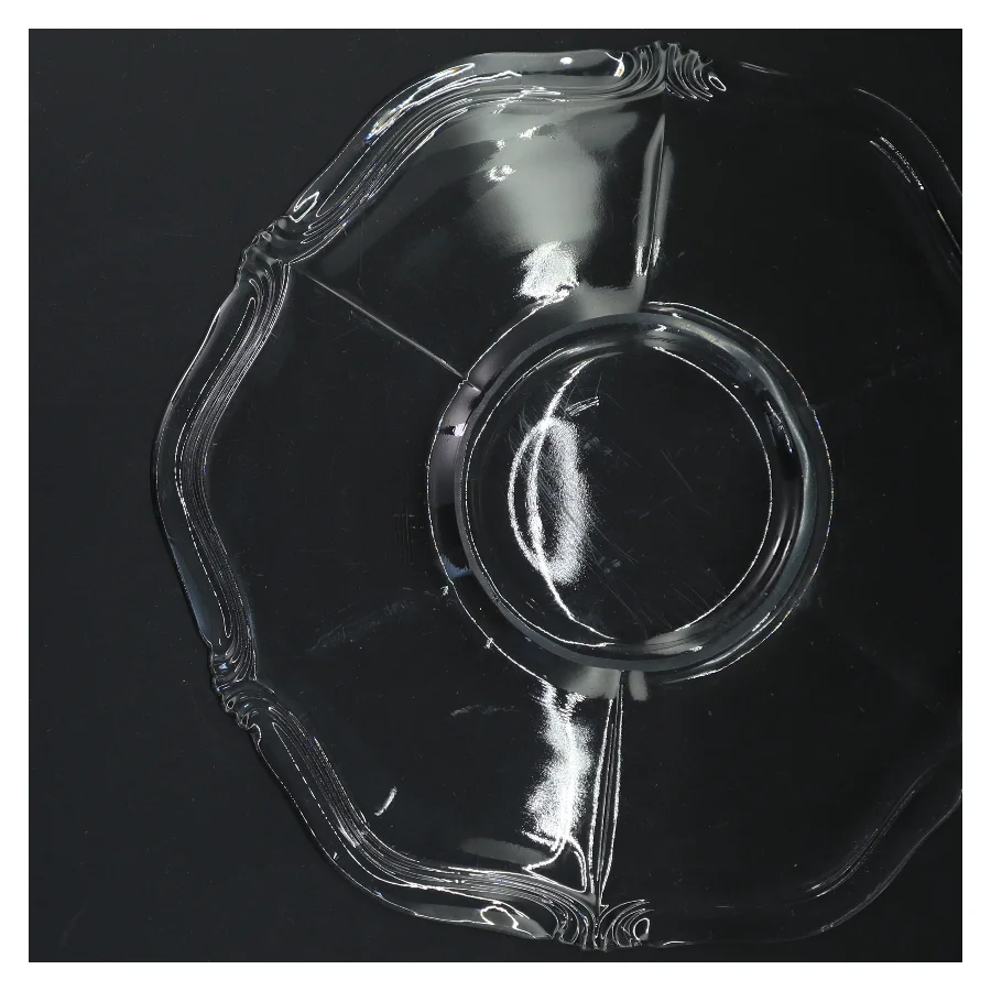 Antikt Glasfad (str. Ø 27 cm)