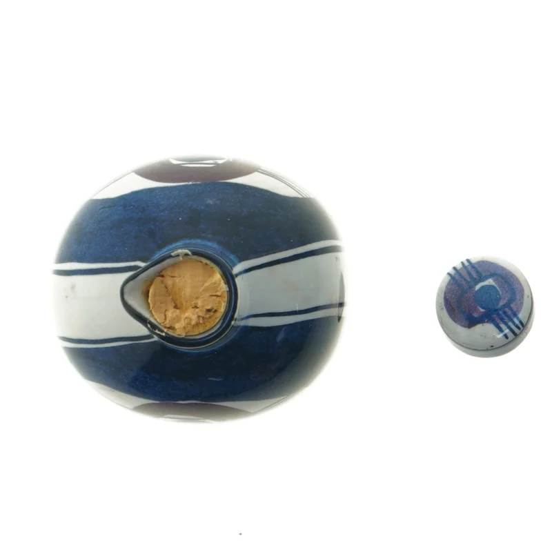 Keramisk flaske med korkprop (str. 11,5 cm)
