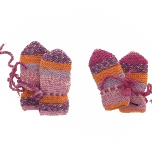 Strikkede babyhandsker (str. 12 x 6 cm)