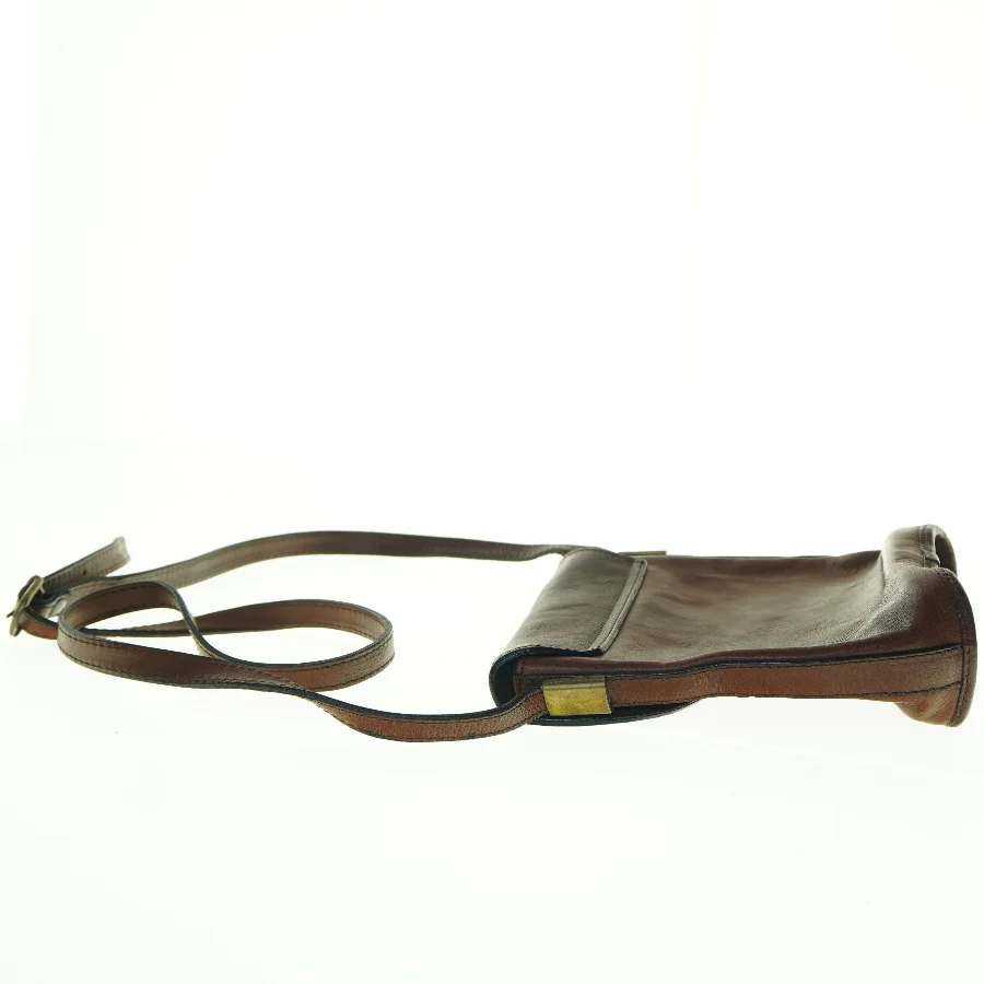 Lædertaske med lang rem (str. 20 x, 20 x 8 cm uden rem)