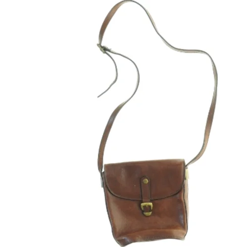 Lædertaske med lang rem (str. 20 x, 20 x 8 cm uden rem)