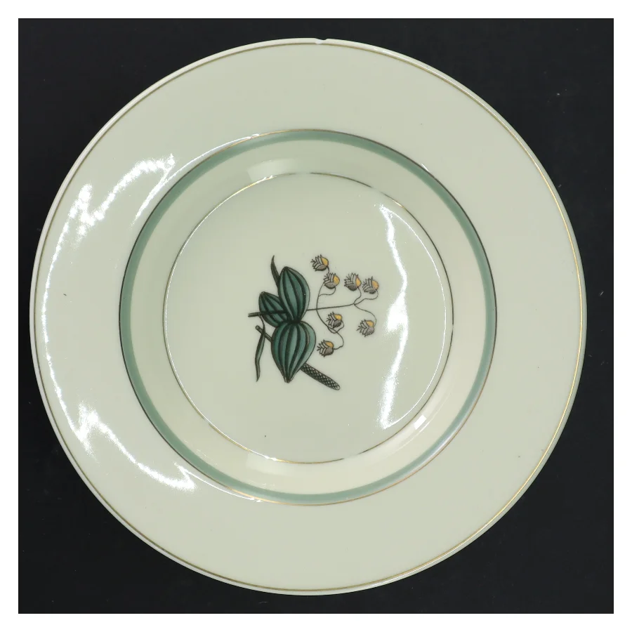 Hjertegræs Porcelænstallerken med insektmotiv fra Royal Copenhagen (str. 21,5 cm)