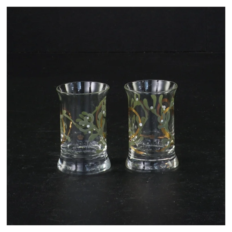 Dekorative glas med mistelten fra Holmegaard (str. 6 x 4 cm)